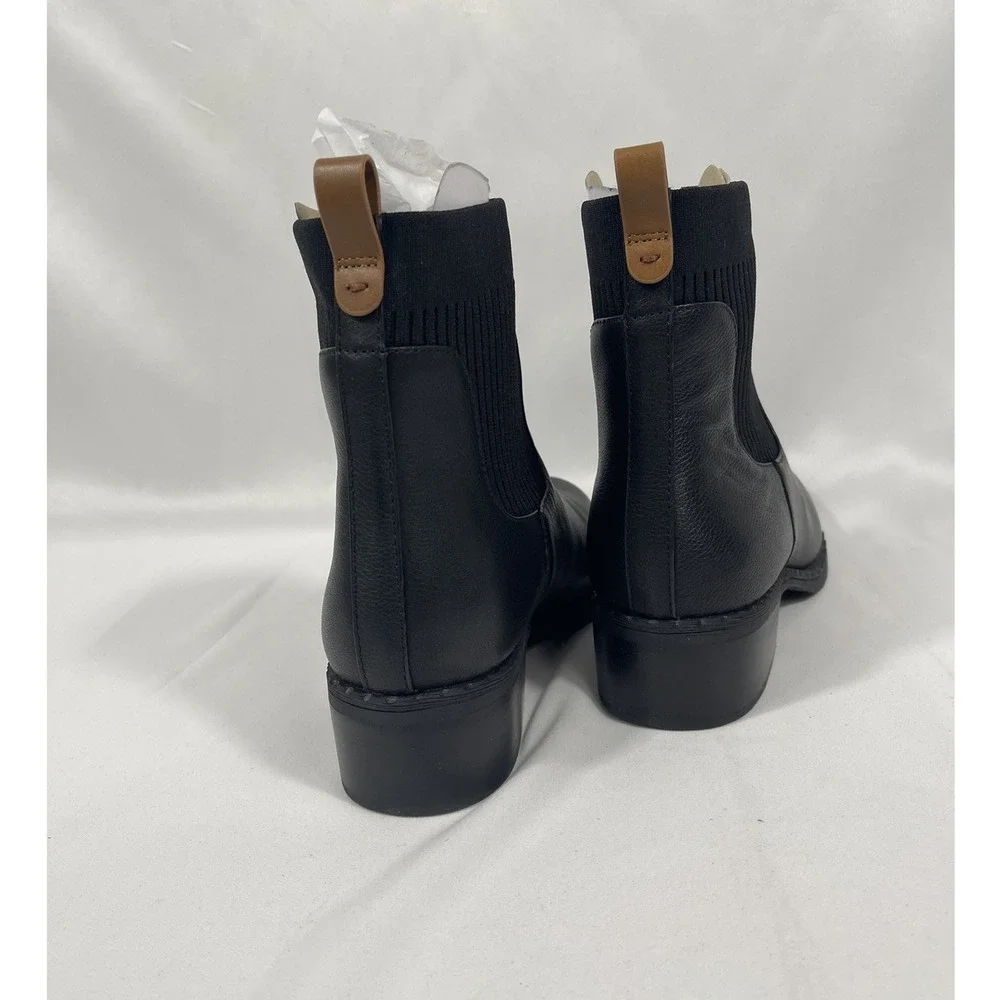 Gentle Souls Emmie Chelsea Boots Women's SZ 8.5 Black Leather Ankle Booties New - Picture 7 of 8